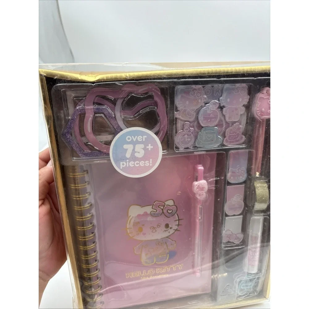 New Hello Kitty 50th Anniversary DIY Journal Set 75+ Pieces (GA) Never Used